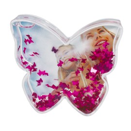 Dorr Butterfly Shaped Snow Globe with Glitter Butterflies (Color may vary)