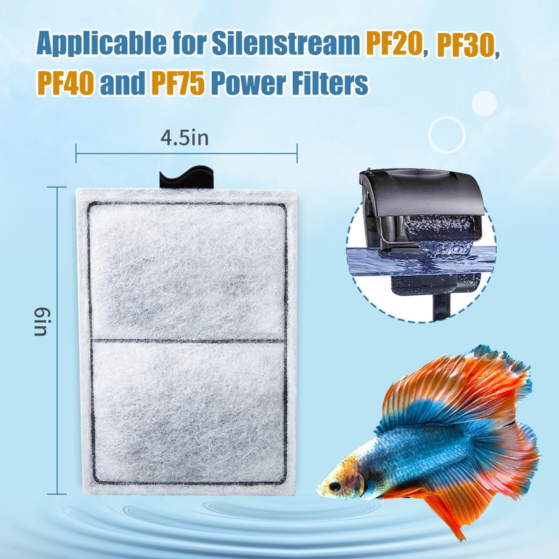 Zuqqony 15 Pack PF-L Filter Cartridges Compatible with Top Fin