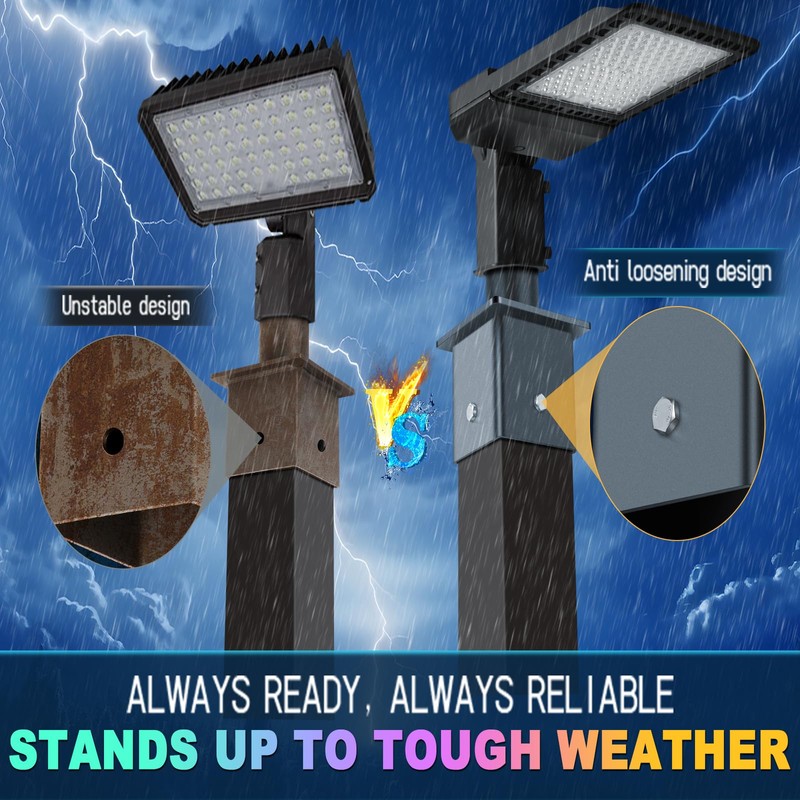 LEDMO Tenon Adapter for 4" Square Pole, 2-3/8" O.D. Vertical