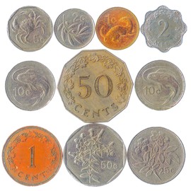 Malta 10 Mixed Coins | Maltese Currency | Mils | Cents | Since 1972
