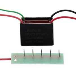 SHOPCORP 110-120VAC Variable Density Negative Ion Generator Module – Air Ionizer with Micro Needles Stainless Steel Pin for Static Grass Applicators and Other Devices