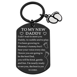 New Dad Valentines Gifts for Men Newborn Christmas First Father's Day Gifts from Daughter Son Daddy To Be Gift Baby Announcement Pregnancy Keepsake
