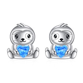 VONALA Animal Stud Earrings 925 Sterling Silver Animal Earrings Hypoallergenic Jewelry Valentine's Day Birthday Christmas Gifts for Her Women Teens Girls, Sterling Silver, Cubic Zirconia