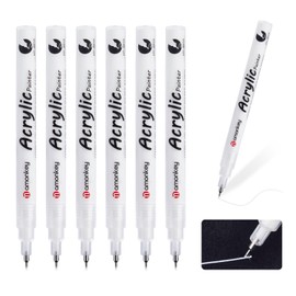 White Pen, aninako, White Marker, Extra Fine Point, 0.5mm, 3 Pieces, Water Resistant