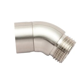 OFFO Shower Head Elbow Adapter, Brushed Nickel All Metal Handheld Shower Head Elbow Adapter Shower Arm Angle Adapter 135 Degrees