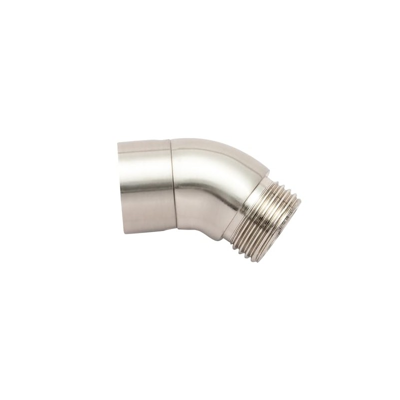 OFFO Shower Head Elbow Adapter, Brushed Nickel All Metal Handheld