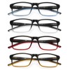 MODFANS Reading Glasses 4 Pack, Blue Light Blocking Readers, Anti