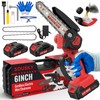 6 Inch Mini Chainsaw Cordless, 24V 2000mAh Rechargeable Battery, Auto-Oil,