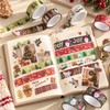 Christmas Masking Tape 12-Design Set, Gift Wrapping Journaling Decoration Deco