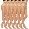 MANZI 6 Pairs 20D Women's Sheer Tights Ultra Thin High