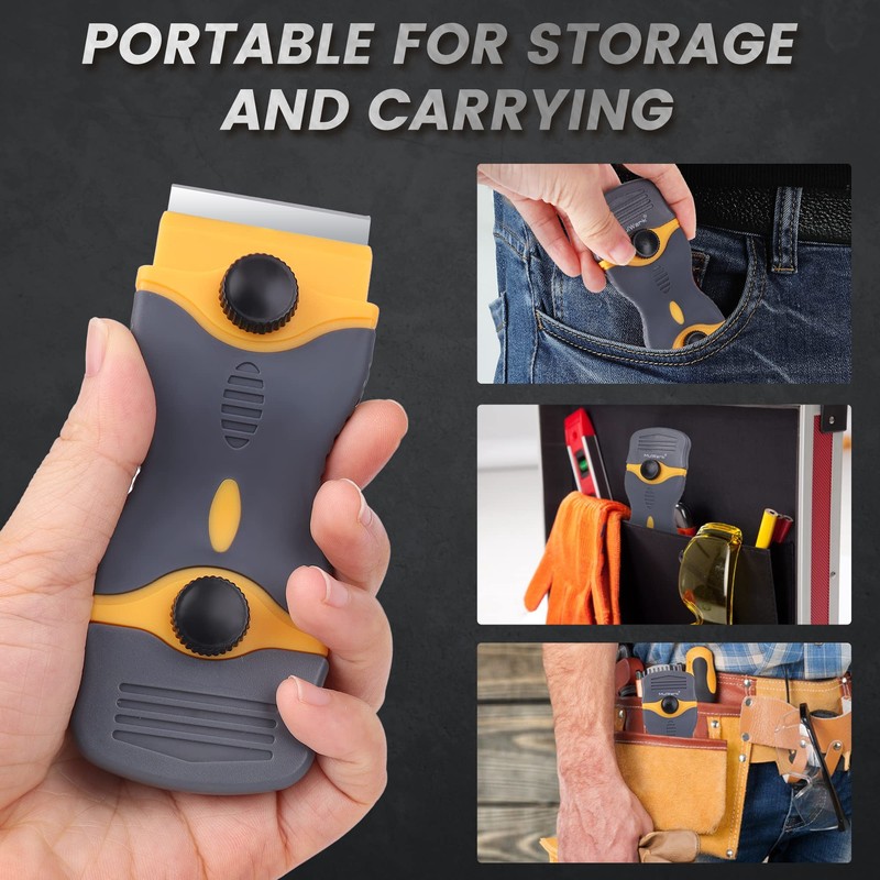 MulWark Razor Blade Scraper, 2Pack Razor Scraper Tool with 100PCS