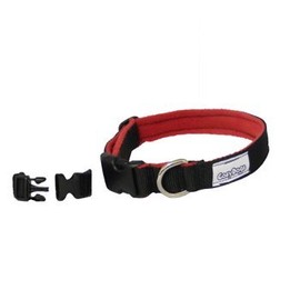 Cosydogs Quick Release Fleece Dog Collar in Red