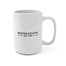 Hometown Bias Baxter Estates, New York NY Map Mug (15 oz)