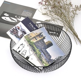 Sumnacon Storage Basket, Water Filtering, Stylish, Tabletop Storage, Wire, Modern Basket, Case, Box, Black