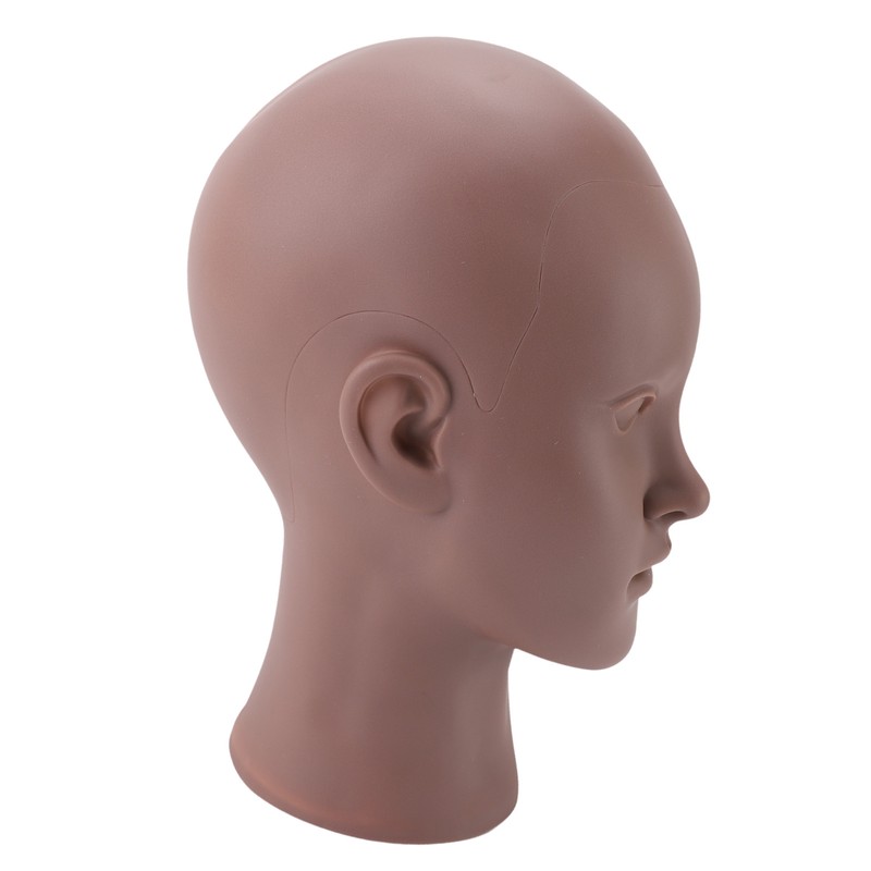 Female Bald Head Mannequin PVC Soft Rubber Human Skin Texture