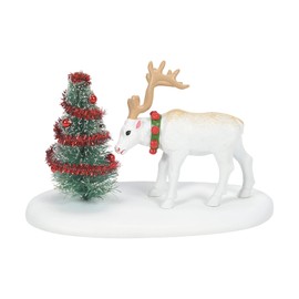 Department 56 Village Accessories Christmas Reindeer Caribou Figurine, 3.25 Inch, Multicolor