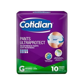 Cotidian Pants Ultraprotect Unisex, Ropa Interior Desechable para Incontinencia, Adulto Talla Grande, con 10 Piezas, 10 unidad, 10