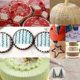 Small Writing Piping Tip Round Icing Tips,Cookie Decorating Tips Detail Tip for Royal Icing