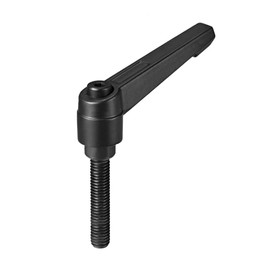 sourcing map M8 x 40mm Handle Adjustable Clamping Lever Thread Push Button Ratchet Male Threaded Stud Knobs Quick Release Screw Handles Bolts with Locking Lever Black