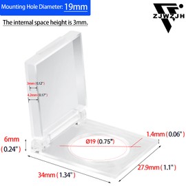 3PCS 19mm Push Button Switch Cap Diamond Art Light Pad Touch Button Protector Cover for Light Pad, Light Table, Lightbox for Tracing, Diamond Painting Accessories Light Pad Switch Cover Computer PC
