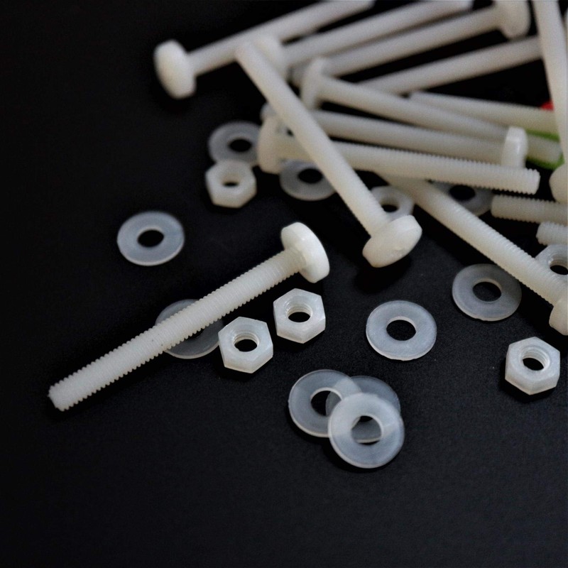 50 x Nylon Flat Head Cross Head Plastic Machine Screws