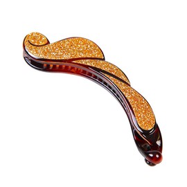 Bonaventure a20131h5 Sparkling Glitter Wing Motif Banana Clip, Anti-slip, Rubber, Inside, Pasting Type, Firmly Stays Out, Hairstyle, Women's, Hair Accessories, Hair Clip, Hair Claw, Popular Brand,