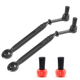 Espresso Machine Cleaning Brush Tool - CAFEMASY Pack of 2pcs Espresso Grouphead Coffee Cleaning Brush with Spoon and 2pcs Replacement Nylon Bristles Head