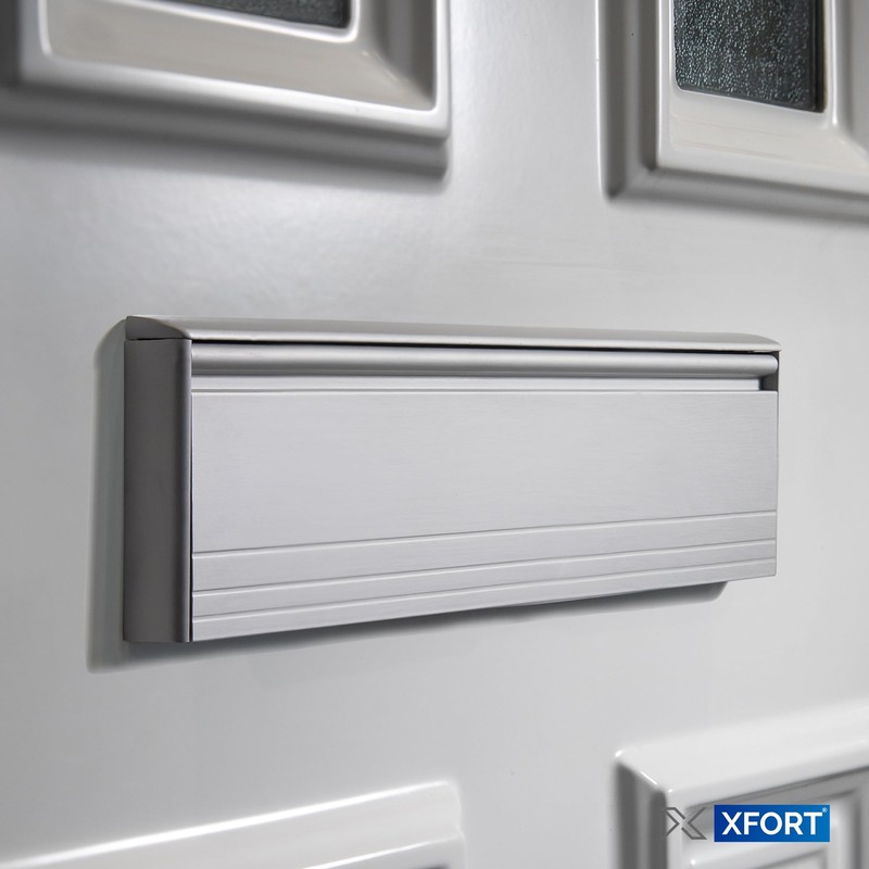 Xfort MailPlate Pro 12" Letterplate Matt Chrome, Premium Draught Proof