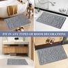 HADEEONG Thick Memory Foam Bath Mat, Soft Absorbent Gray Bathroom