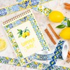 Bolsome 12Rolls Lemon Washi Tape Blue Tiles Yellow Lemon Printed