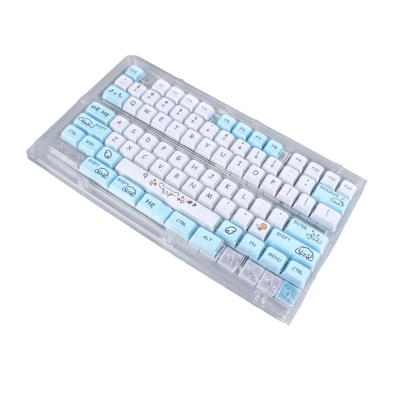 129 Keys Keycaps for XDA Height Accurate Keystrokes Blue White
