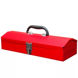 Torin Tool Box 16" 19" Hip Roof Storage Tray Bin Tools Parts Organizer Portable - Red-16"