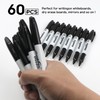cloudriver Fine Tip Dry Erase Markers Black, 60 Pack Black
