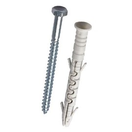 M8 (8 mm x 80 mm) Dowels and M6 Hex Screws (Pack of 50) Wall Mounting Screws Wall Dowels with Stainless Steel Concrete Screws Wall Anchor Screw & Wall Dowel Set Brick Wall Anchor Wall Anchor