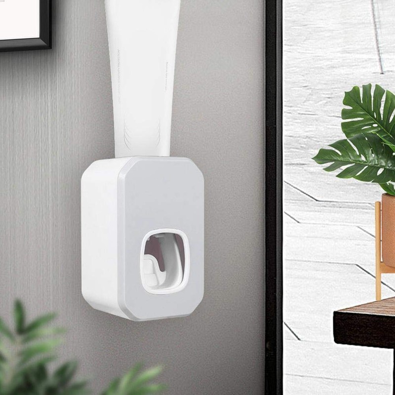 MAGT Automatic Toothpaste Dispenser, Punch Free Wall Mounted Automatic Toothpaste