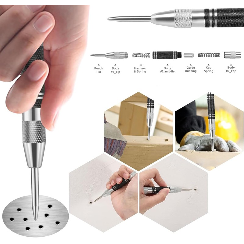 Yurika Automatic Punch, Powerful Automatic Center Punch, Auto Center Punch,