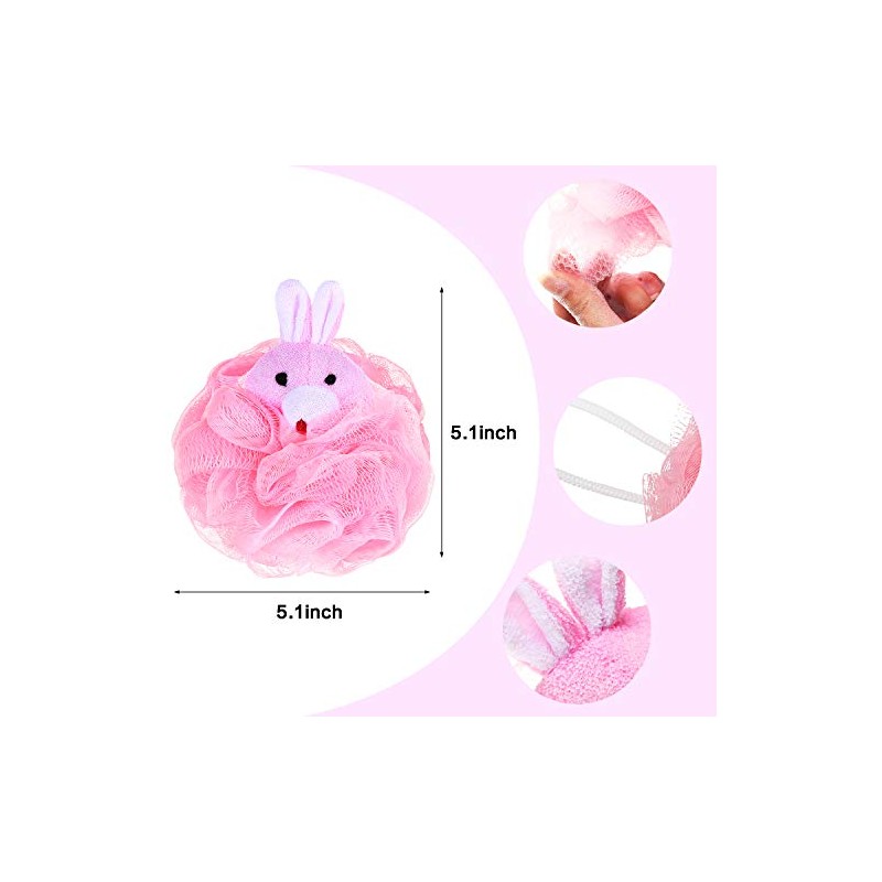 Boao - 8 esponjas de baño de lufa para niños,