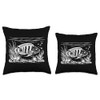 Line Art Fish & Ichthyologist African Cichlid Throw Pillow