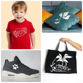 VinylRus Heat Transfer Vinyl-12” x 20ft White Iron on Vinyl Roll for Shirts, HTV Vinyl for Silhouette Cameo, Easy to Cut & Weed