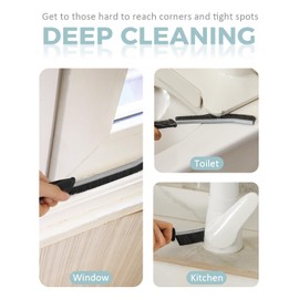 SXhyf Cleaning Brush - Hard Bristle Crevice Cleaning Brush, Multifunctional Gap Scrub Brush, Home Essentials, Bathroom Cleaner Tools for Household Use, Kitchen, Window, Faucets, Toilet, Grout, Car