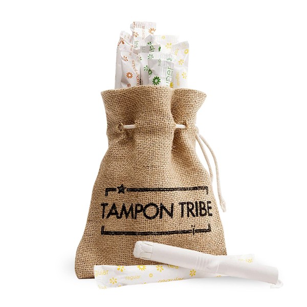 Tampon Tribe - Organic Cotton, Non-Toxic Unscented Natural, Chemical-Free Tampons Super Plus, 28 Pieces