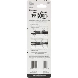 Pilot Gel Ink Refills for FriXion Erasable Gel Ink Pen, Fine Point, Blue Ink, 6 Pack, 18 Refills Total