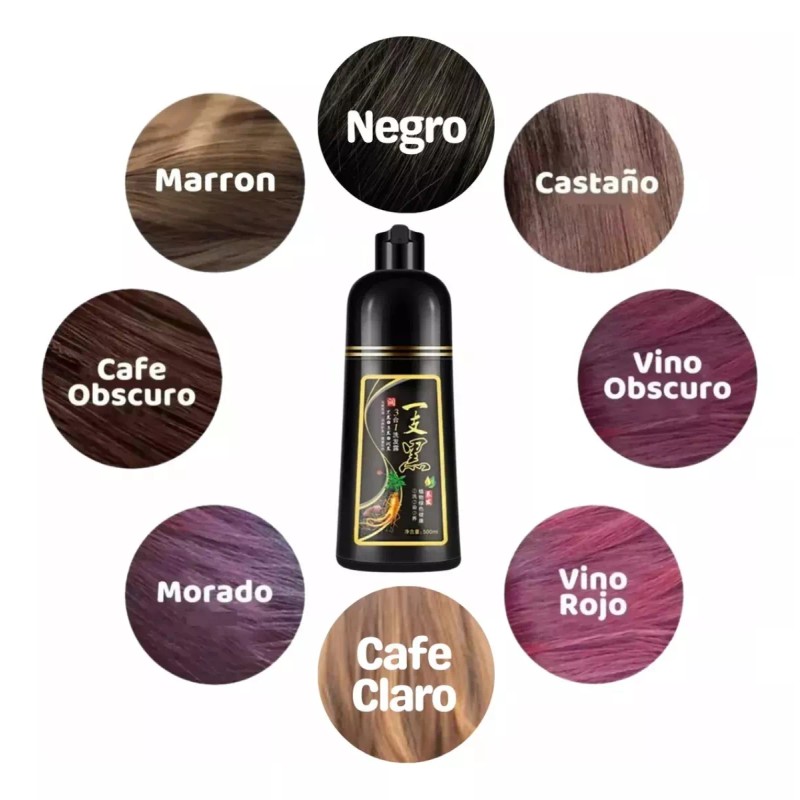 Universo en Linea Shampoo Tinte Instantáneo Cubre Canas Natural +