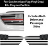BOGAR TECH DESIGNS Precut Quarter Window American Flag Vinyl Decal