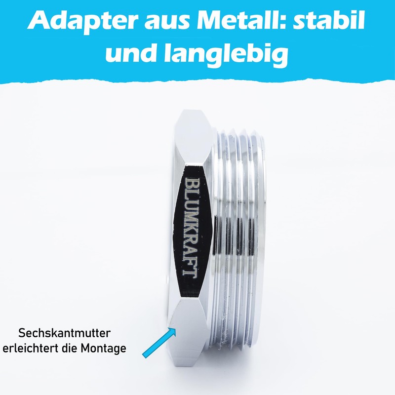 BLUMKRAFT Metal Adapter Compatible with Pintossi/Pintossi+c (Prototype) Radiator to M26x1.5