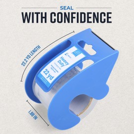 Bryco Goods Heavy Duty Packing and Moving Tape with Dispenser for Shipping and Moving Boxes, 1.88-inch x 22.2 yd, Clear, 6 Tape Rolls with Dispensers