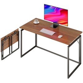 alawooder Folding Desk 30 Inch - No Assembly Small Foldable Desk for Small Space, Minimalist Space Saving Collapsible Compact Desk Portable Table for Craft, Writing, Study and Work