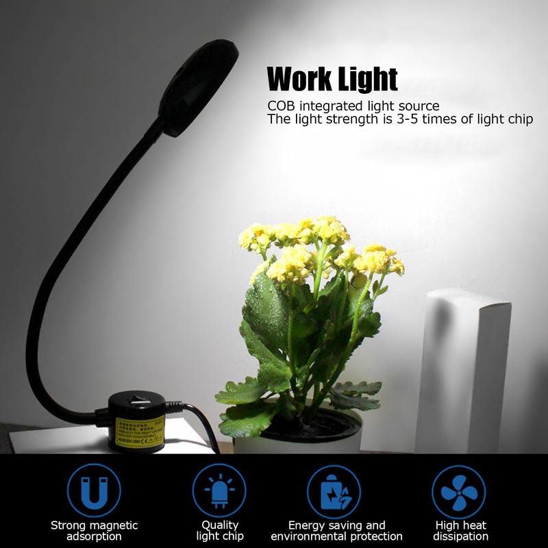 COB 8W Sewing Machine Light 48LED Gooseneck Lamp with Magnetic