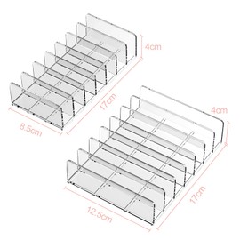 Legpador Set of 2 Dressing Table with 7 Compartments, Make Up for Storage, Cosmetic Organiser Drawer, Makeup Storage Boxes, Eyeshadow Palettes for Washbasin, Bathroom, Kitchen, Transparent