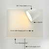 LED Wall Sconce with USB Charging Port, Wall Light Fixtures